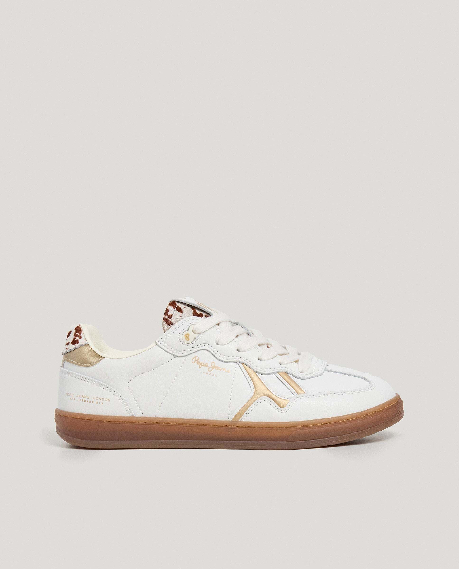 Pepe Jeans Zapatillas de piel animal print ball